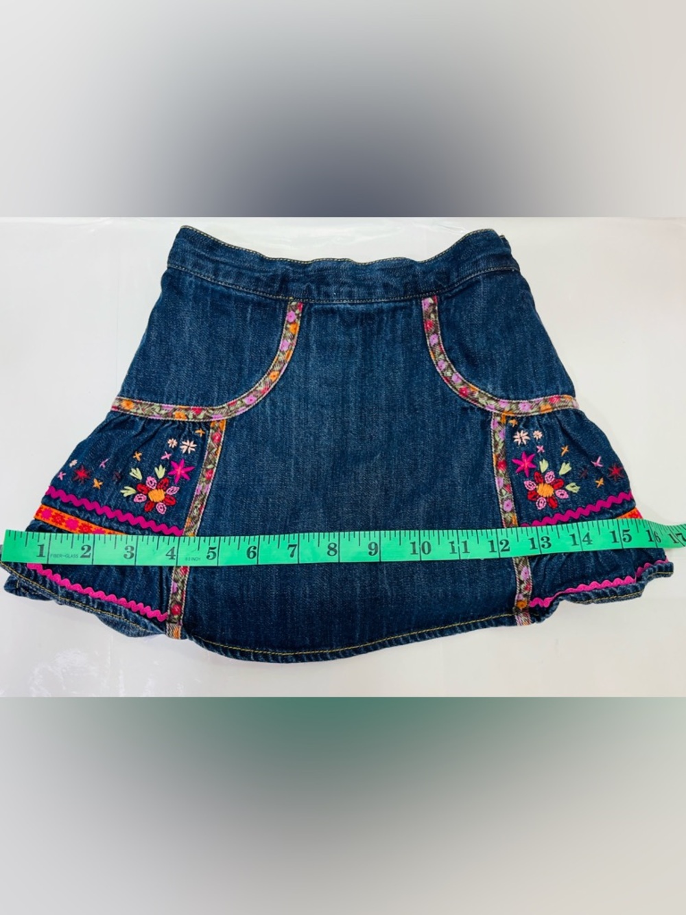 Gymboree Denim Skirt with Pink & Multicolor Embroidery - Picture 11 of 11